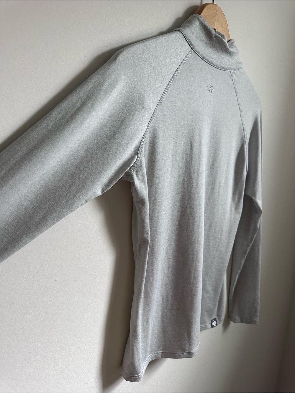 Rabbit Quarter Zip Running Pullover Gray Long Sleeve Athletic Top S - Picture 6 of 16